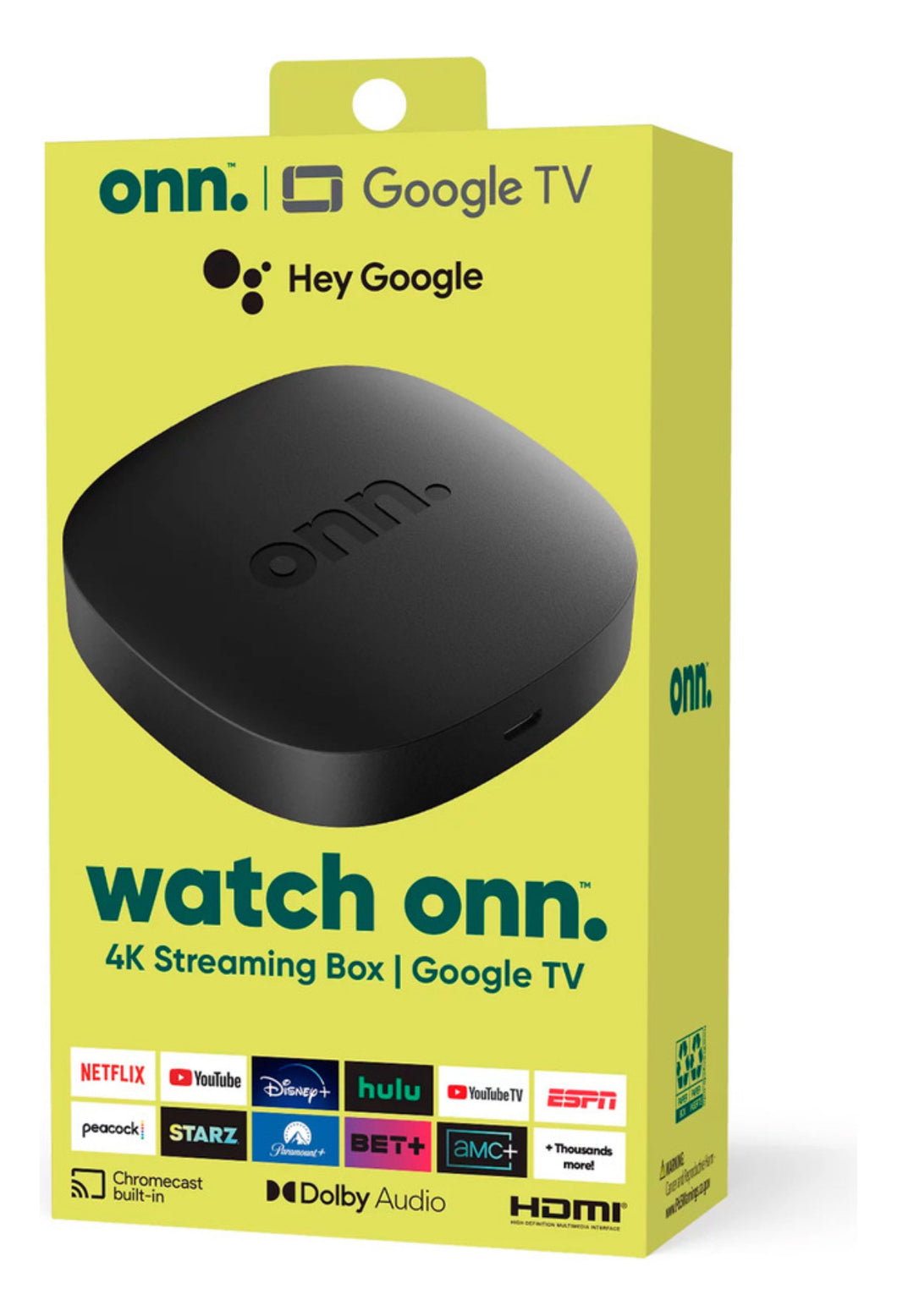Tv Box Onn 4k 2 Gen Negro 8gb 2gb Activado Mexico Negro De Voz ORIGINAL