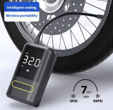 Cargar imagen en el visor de la galería, Compresor de aire eléctrico portátil para bicicleta y motocicleta, bomba inflable de neumáticos inalámbrica, USB tipo C, batería de 4000mAh, 150psi
