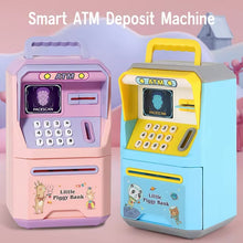 Cargar imagen en el visor de la galería, Caja fuerte de cajero automático para niños, caja de monedas de música, Banco de dibujos animados con desbloqueo facial MOD ZE-0781
