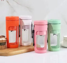 Cargar imagen en el visor de la galería, Nuevo Taza de jugo de doble capa, Extractor de jugo inalámbrico recargable por USB, pequeña taza de jugo portátil, hoja de 6 páginas, 450ml MOD SC-02
