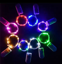 Cargar imagen en el visor de la galería, Paquete de luz colores cálida,blanco,multicolor,rosa,azul y verde para decoración 2 metros
