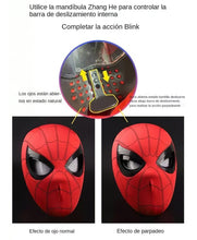 Cargar imagen en el visor de la galería, Máscara de Spider man MANUAL con sensor de arácnido los ojos se iluminan en rojo touch MOD 999D-2
