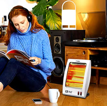 Cargar imagen en el visor de la galería, Calentador de escritorio portátil con 2 ajustes de temperatura, calefacción rápida ajustable, 600W, seguro, silencioso, interior, para el hogar
