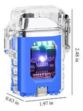 Cargar imagen en el visor de la galería, Encendedor de carga rápida USB a prueba de viento, encendedor de pantalla LED RECARGABLE Y LUZ LED MOD
