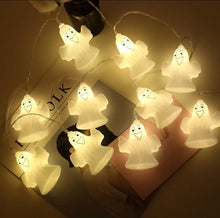 Cargar imagen en el visor de la galería, Guirnalda de luces LED con forma de calabaza para Halloween, accesorios de decoración, farol de fantasma luces de vestir (batería de 3 metros, luces con función de flash)  MOD ACC2364C

