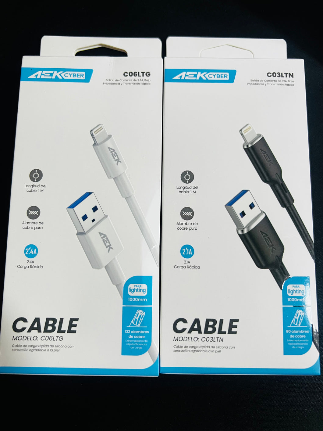 Cable de 2.4 carga rapida 1m para iphone MOD C03LTN