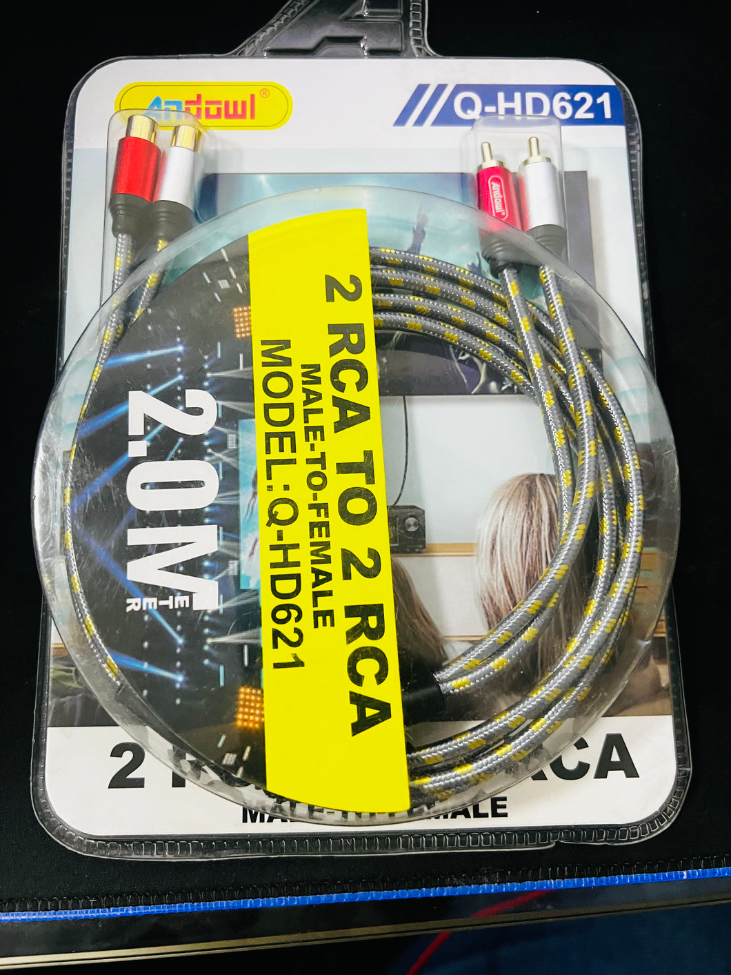 Cable RCA de alta calidad tejido entrada embrague y macho MOD Q-HD621
