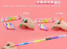 Cargar imagen en el visor de la galería, Resaltadores de personaje, bolígrafos fluorescentes, suministros escolares, juego de papelería, regalo para niños, 6 pzs MOD HLL-065
