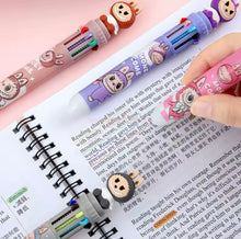 Cargar imagen en el visor de la galería, Pluma de Labubu de dibujos animados 10 colores bolígrafo de Gel de prensa multicolor suministros para estudiantes papelería
