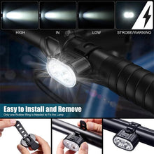Cargar imagen en el visor de la galería, Luz LED de advertencia para bicicleta de montaña, Faro de bicicleta, lámpara luminosa, equipo de equitación nocturna, resistente al agua MOD ZE2296
