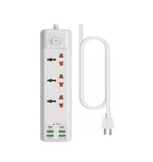 Multicontactos de 4 Puertos Usb 3 Tomas y 2 Tipo C Belug Blanco  MOD ZE-1154