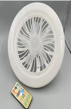 Cargar imagen en el visor de la galería, Ventilador de techo de 30W con luces integradas, iluminación de techo remota E27, dormitorio, sala de estar, interruptor de Control, lámpara para el hogar MOD ZE-2140 25699981
