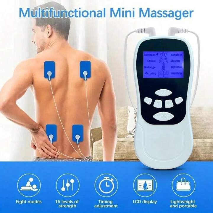 Estimulador muscular eléctrico EMS recargable por USB, máquina de fisioterapia Tens, electroestimulador de pulso, almohadillas masajeadoras corporales ZE-1820