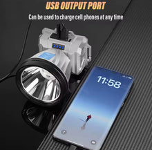 Cargar imagen en el visor de la galería, Linterna frontal de pesca LED superbrillante, Linterna frontal recargable, Larga duración, Con intelligen, Adecuada para aventura, Outdoor, Senderismo MOD KT-8819

