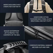 Cargar imagen en el visor de la galería, mochila de motociclista para casco de motocicleta, Control por aplicación Bluetooth, carcasa dura impermeable para casco de moto MOD HY-1
