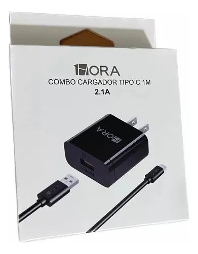 Cargador de 18w y cable tipo C 2.1A 1 M cable MOD GAR115
