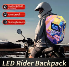 Cargar imagen en el visor de la galería, Mochila de motocicleta con ojos LED Iron Man Knight, ojos de LED impermeable, casco de viaje, carcasa dura, mochila para CASCO de Moto MOD GTX-9
