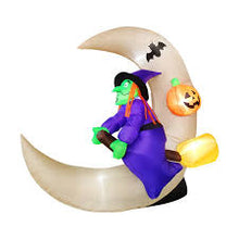 Cargar imagen en el visor de la galería, Inflable De Halloween Bruja Con Luz Led Decorativo Exterior MOD 345
