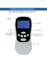 Cargar imagen en el visor de la galería, Estimulador muscular eléctrico EMS recargable por USB, máquina de fisioterapia Tens, electroestimulador de pulso, almohadillas masajeadoras corporales ZE-1820
