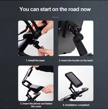 Cargar imagen en el visor de la galería, Soporte de navegación para teléfono móvil de motocicleta Universal impermeable 360 °   Giratorio ajustable para soporte de teléfono móvil de motocicleta y bicicleta MOD ZE-2334
