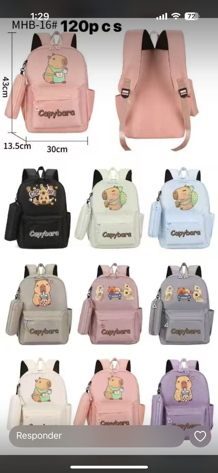 Mochila capybara MHB-16