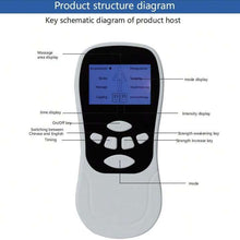 Cargar imagen en el visor de la galería, Estimulador muscular eléctrico EMS recargable por USB, máquina de fisioterapia Tens, electroestimulador de pulso, almohadillas masajeadoras corporales ZE-1820
