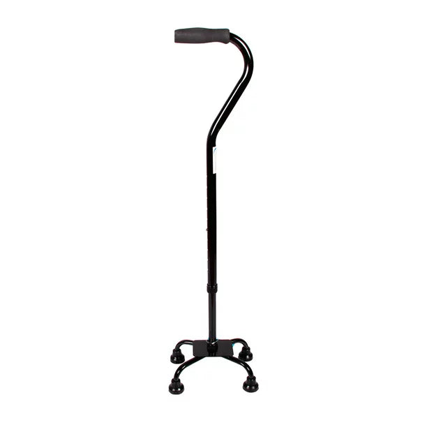 Bastón retráctil ajustable de puño alemán de 4 apoyos curvo bronce  MOD CL-WC014 WC015