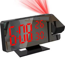 Cargar imagen en el visor de la galería, Reloj despertador Digital LED, proyector de proyección, reloj de techo con pantalla de temperatura y tiempo, reloj despertador con retroiluminación para el hogar MOD BBG-600092
