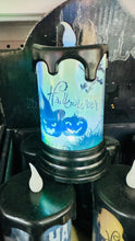 Cargar imagen en el visor de la galería, Luces LED de Halloween, lámpara de vela de sujeción de fantasma de calavera de terror, decoración de fiesta de Halloween MOD ZE-1444
