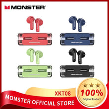 Cargar imagen en el visor de la galería, Monster-auriculares inalámbricos XKT08 para videojuegos, cascos originales HIFI Ture con Bluetooth 5,3, conexión rápida, baja latencia
