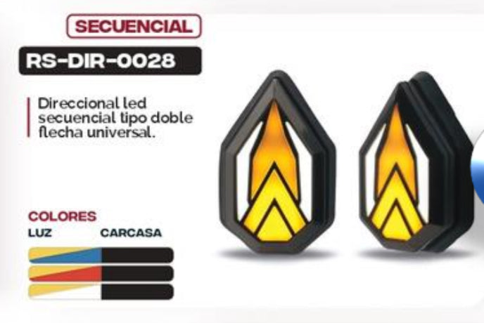 Direccionales led universales secuenciales MOD RS-DIR-0028