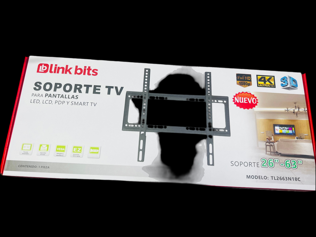 Soporte para TV pantallas LED,LCD,PDP, Smart TV de 26” a 63 “ MOD TL2663N18C