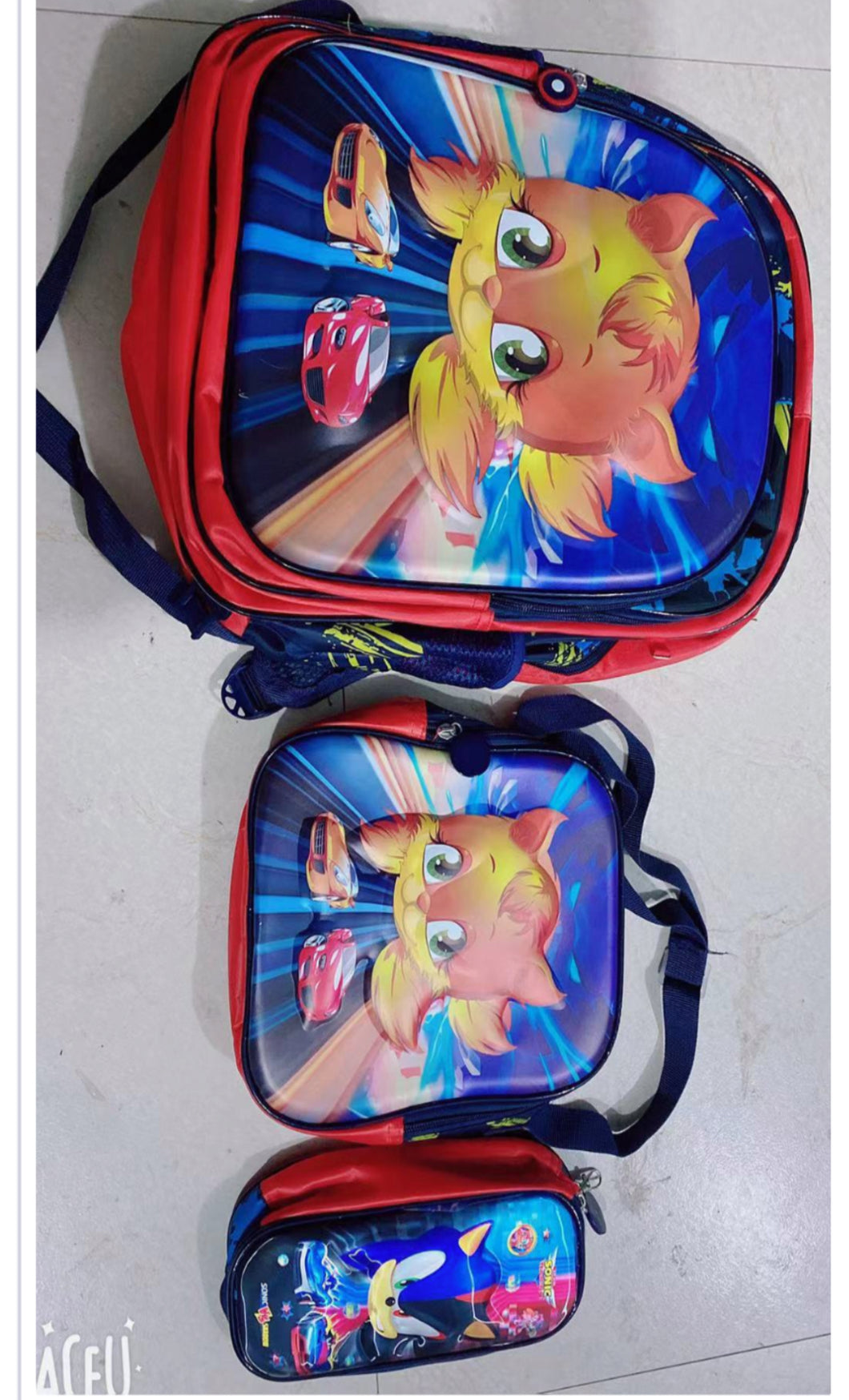 Mochila escolar 3 pz mágica 3D Holograma MOD A-2-6