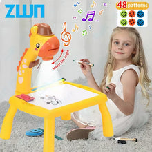 Cargar imagen en el visor de la galería, Mesa de dibujo con proyector Led para niños, tablero de pintura artística, escritorio, artesanía, herramienta educativa de aprendizaje
