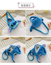 Cargar imagen en el visor de la galería, Bolso de peluche de Stitch para niños, bolsa de mensajero de felpa Kawaii stich MOD 1837
