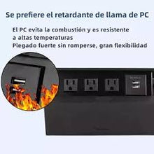 Cargar imagen en el visor de la galería, Enchufe Escritorio Embebido Placa Multi Contactos 3 Y 2 Usb MOD 2024135933
