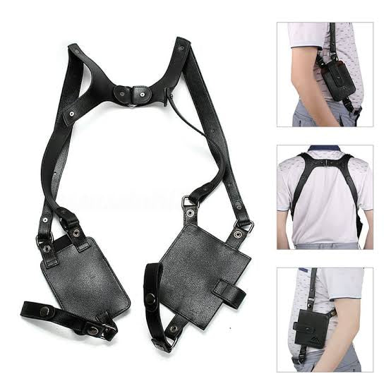 Bolso de hombro multifunción para hombre, bolsa cruzada táctica de almacenamiento, celular ,antirrobo, de pecho, de cuero, para deportes al aire libre y caza PIEL 100% MOD BAD BOYS