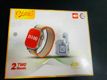 Cargar imagen en el visor de la galería, D100 ultra reloj Smart Wach kit 3 pz correas ,reloj,audífonos MOD SW-015. D100
