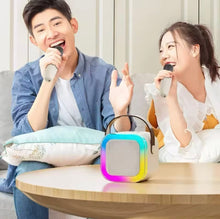 Cargar imagen en el visor de la galería, Altavoz Bluetooth Popular con micrófono K12 micrófono integrado transmisión en vivo al aire libre karaoke en casa Altavoz Bluetooth
