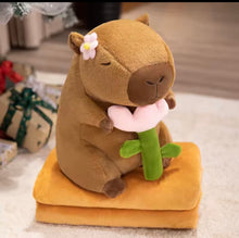 Cargar imagen en el visor de la galería, Almohada con frazada Capybara
