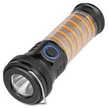 Cargar imagen en el visor de la galería, Lámpara 3 en 1 para acampar al aire libre con trípode, luz LED de ambiente tipo C, luz de tienda de carga, impermeable, 2000mAh para pesca y exploración MOD ZE-2180
