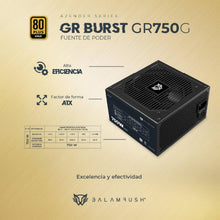 Cargar imagen en el visor de la galería, Fuente de Poder PC 750W Gamer BALAM RUSH GR BURST GR750G 80 Plus Gold Modular Negro BR-937665
