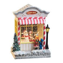 Cargar imagen en el visor de la galería, Adorno navideño, Casa de Santa, fábrica de juguetes musical, y con Luz MOD WSL-20115
