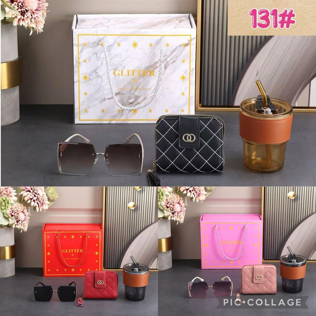 Kit especial para las madres termo cristal con cartera y lentes