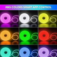 Cargar imagen en el visor de la galería, Tira de luces LED de neón RGB, cinta Flexible impermeable, regulable 5 metros
