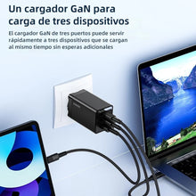 Cargar imagen en el visor de la galería, VEGER CHARGER-cargador USB tipo C de carga rápida para iPhone, iPad, MacBook, portátil, Xiaomi, Huawei, Samsung, 65W cargador Turbo V30
