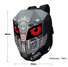 Cargar imagen en el visor de la galería, Mochila de motocicleta con ojos LED Iron Man Knight, ojos de LED impermeable, casco de viaje, carcasa dura, mochila para CASCO de Moto MOD GTX-9
