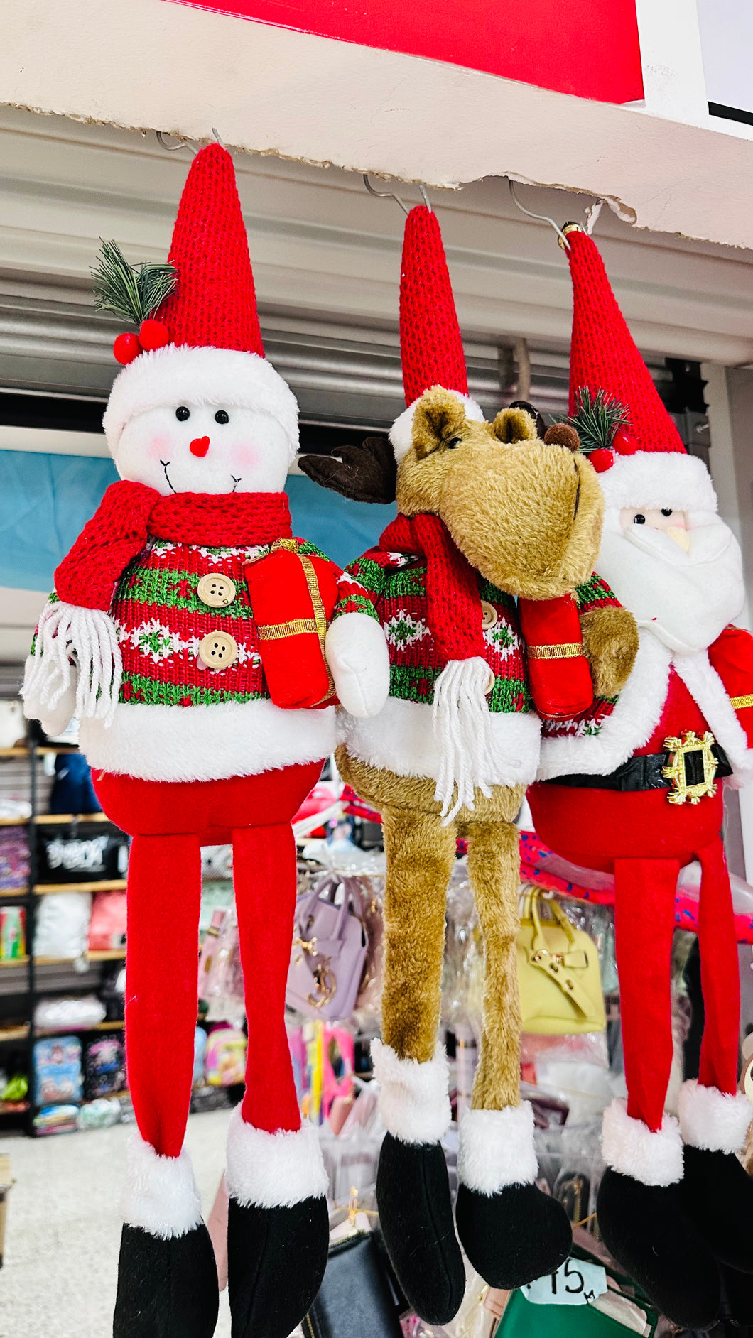 Peluche de santa decoración navideña 65 cm de largo
