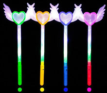 Cargar imagen en el visor de la galería, Varitas mágicas Led para fiesta, varita de alas de corazón de Ángel de hadas con Flash, varitas luminosas para vestido de lujo, accesorios de Ambiente, regalo
