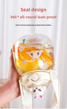 Cargar imagen en el visor de la galería, Taza de agua portátil para niños, vaso de plástico con pajita, gran valor estético, dibujos animados, Popular, lindo, Verano MOD 327-12
